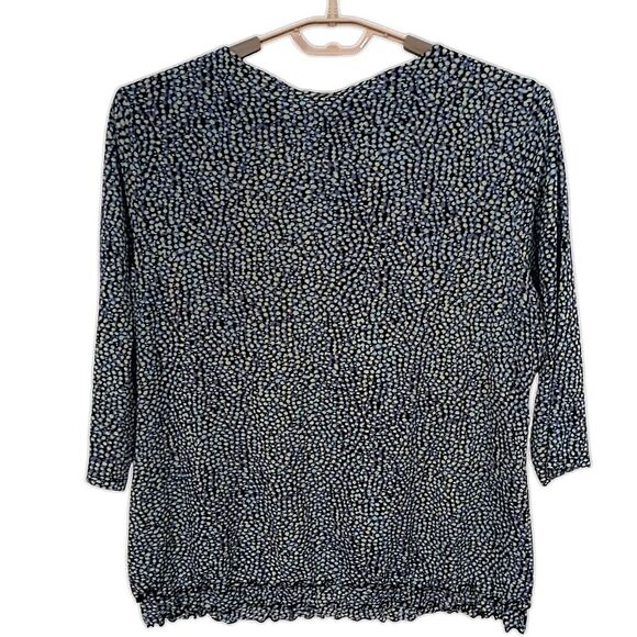 Style Co Sheer Mesh Overlay Top Plus Sz 1X Blouse Boho Abstract Dots Stretchy - Picture 12 of 16